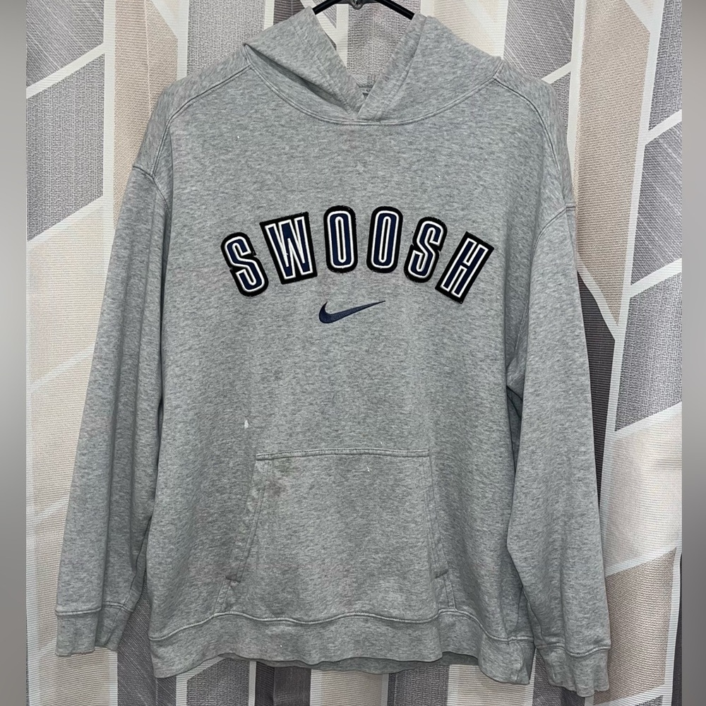 Vintage Grey Nike Swoosh Hoodie